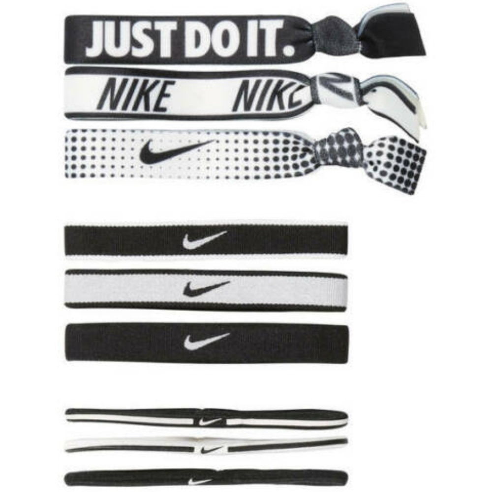 NIKE Mixed Ponytail Holder 9Pack One Size Fits All
